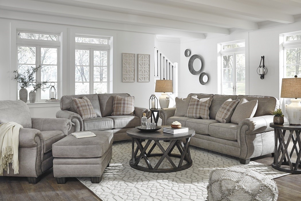American Design Furniture by Monroe - Aspen Leather Living Set